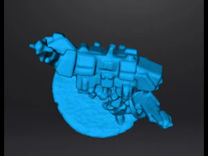 6MM SCALE HEAVY WALKER MECH MINIATURE MODEL FOR SCIFI GAMES 3D Print Model