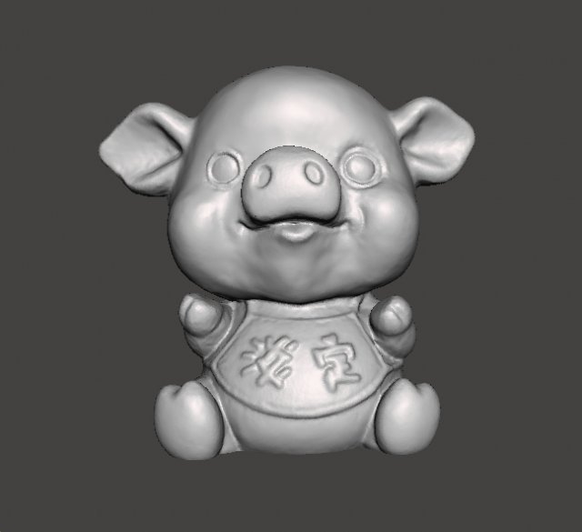 LUCKY PIG TOY FOR KIDS PVC PLASTIC FIGURE MODEL KAWAII 3D 프린트 모델 .c4d .max .obj .3ds .fbx .stl .blend 