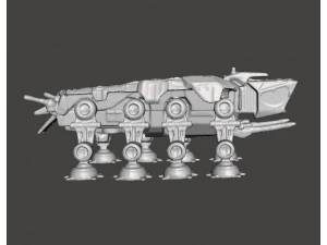 AT-OT STAR WARS TRANSPORT FIGURE MODEL FOR GAMES 3D PRINTABLE 3D Print Model