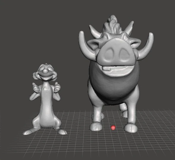 TIMON AND PUMBAA FIGURES SET PVC PLASTIC MODEL TOY KAWAII 3D Print Model .c4d .max .obj .3ds .fbx .stl .blend 