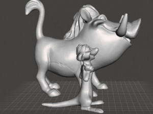 TIMON AND PUMBAA FIGURES SET PVC PLASTIC MODEL TOY KAWAII 3D Print Model