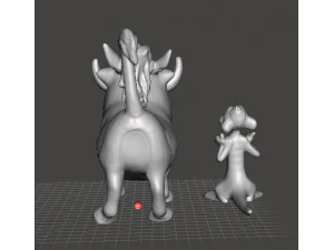 TIMON AND PUMBAA FIGURES SET PVC PLASTIC MODEL TOY KAWAII 3D Print Model