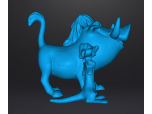 TIMON AND PUMBAA FIGURES SET PVC PLASTIC MODEL TOY KAWAII 3D Print Model