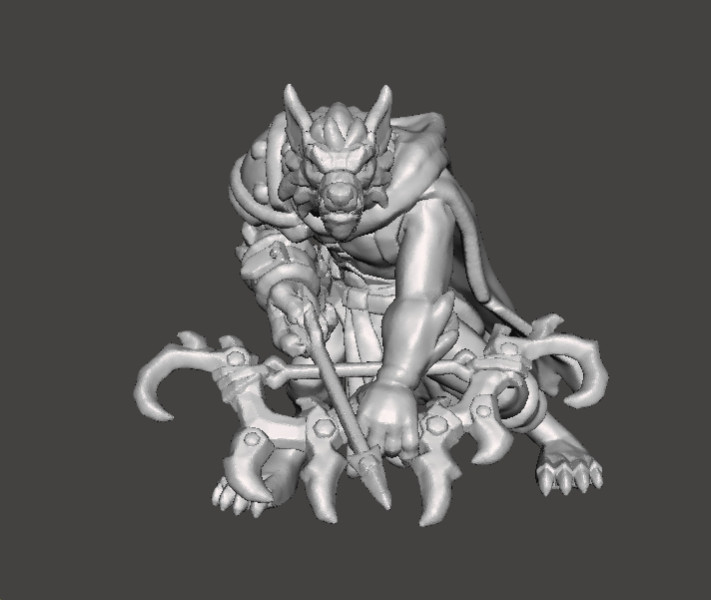 WOLF WARRIOR WOLFEN RANGER MINIATURE MODEL FANTASY GAMES DND RPG Modelo de Impressão 3D .c4d .max .obj .3ds .fbx .stl .blend 