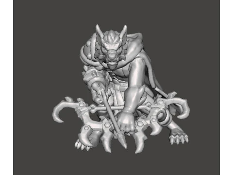 战狼战士 狼游侠 微缩模型 奇幻游戏 DND 角色扮演 3D 打印模型