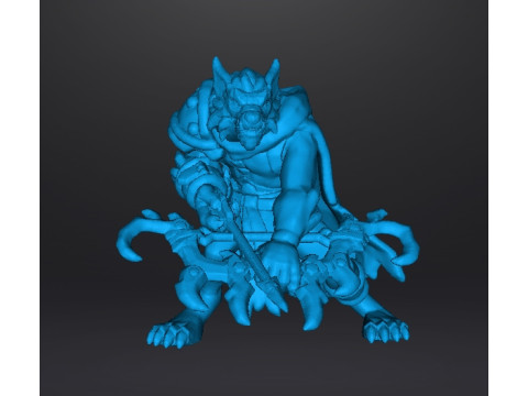 WOLF WARRIOR WOLFEN RANGER MINIATURE MODEL FANTASY GAMES DND RPG Modelo de Impressão 3D