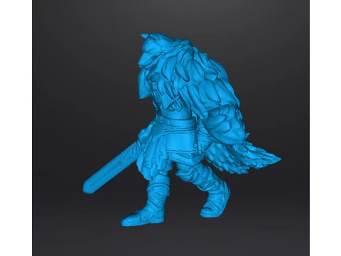 BLAIDD WOLF ELDEN RING MINIATURE MODEL FANTASY GAMES RPG DND 3D Print Model