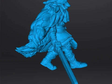 BLAIDD WOLF ELDEN RING MINIATURE MODEL FANTASY GAMES RPG DND 3D Print Model