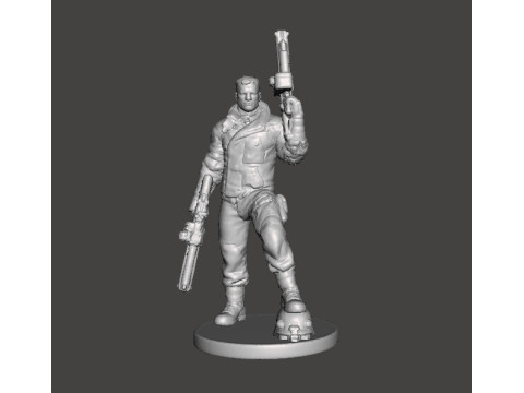 BJ BLAZKOWICZ ART MINIATURE MODEL FIGURE FOR SCIFI GAMES RPG AND DND 3Dプリントモデル