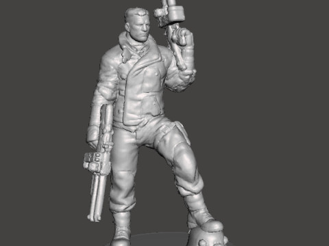 BJ BLAZKOWICZ ART MINIATURE MODEL FIGURE FOR SCIFI GAMES RPG AND DND Modelo de impresión 3D