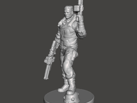 BJ BLAZKOWICZ ART MINIATURE MODEL FIGURE FOR SCIFI GAMES RPG AND DND Modelo de impresión 3D