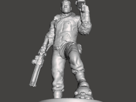 BJ BLAZKOWICZ ART MINIATURE MODEL FIGURE FOR SCIFI GAMES RPG AND DND Modelo de impresión 3D