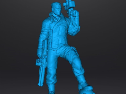 BJ BLAZKOWICZ ART MINIATURE MODEL FIGURE FOR SCIFI GAMES RPG AND DND Modelo de impresión 3D
