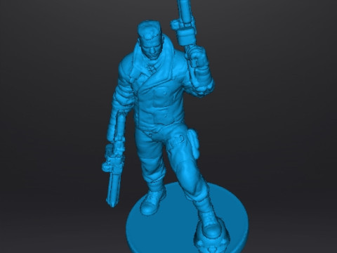 BJ BLAZKOWICZ ART MINIATURE MODEL FIGURE FOR SCIFI GAMES RPG AND DND Modelo de impresión 3D