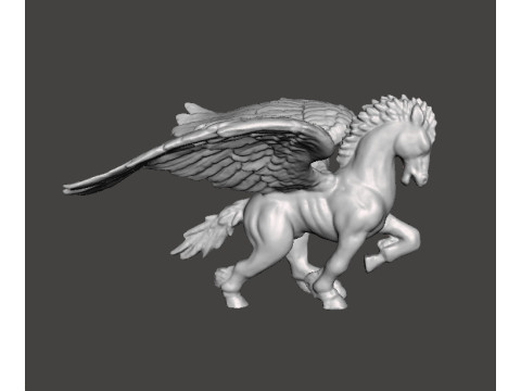 PEGASUS GALLOPING MINIATURE MODEL FOR FANTASY GAMES RPG DND 3D Принт Модель