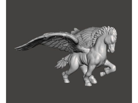 PEGASUS GALLOPING MINIATURE MODEL FOR FANTASY GAMES RPG DND 3D Print Model