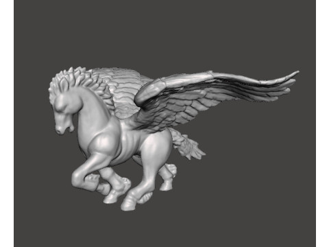 PEGASUS GALLOPING MINIATURE MODEL FOR FANTASY GAMES RPG DND 3D Print Model