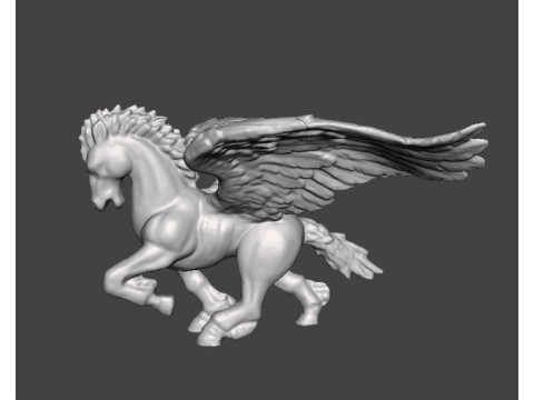 PEGASUS GALLOPING MINIATURE MODEL FOR FANTASY GAMES RPG DND 3D Print Model