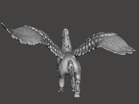 PEGASUS GALLOPING MINIATURE MODEL FOR FANTASY GAMES RPG DND 3D Print Model