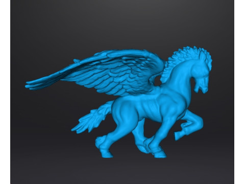 PEGASUS GALLOPING MINIATURE MODEL FOR FANTASY GAMES RPG DND 3D Print Model