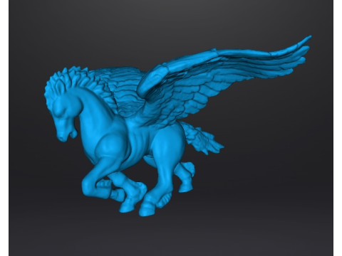 PEGASUS GALLOPING MINIATURE MODEL FOR FANTASY GAMES RPG DND 3D Print Model