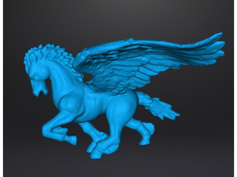 PEGASUS GALLOPING MINIATURE MODEL FOR FANTASY GAMES RPG DND 3D Print Model