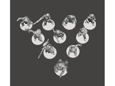 6MM SCALE PREDATORS SET MINIATURE MODELS FOR SCIFI OR FANTASY GAMES 3D Принт Модель