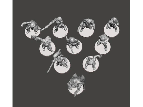 6MM SCALE PREDATORS SET MINIATURE MODELS FOR SCIFI OR FANTASY GAMES 3D Print Model