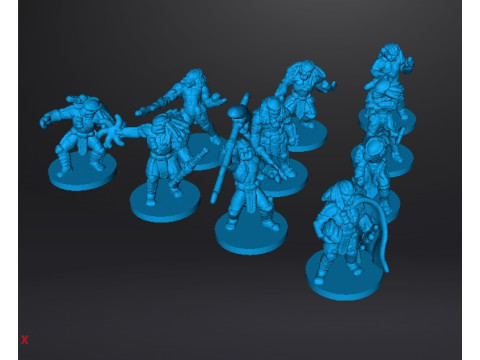 6MM SCALE PREDATORS SET MINIATURE MODELS FOR SCIFI OR FANTASY GAMES 3D Принт Модель