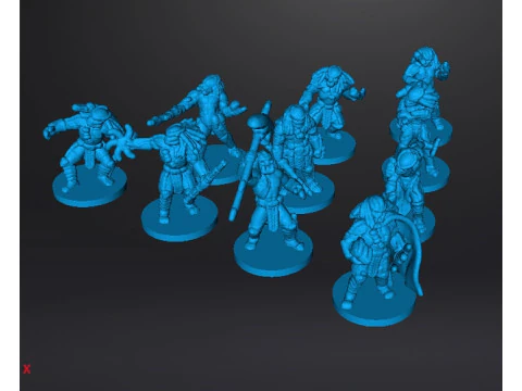 6MM SCALE PREDATORS SET MINIATURE MODELS FOR SCIFI OR FANTASY GAMES 3D Print Model