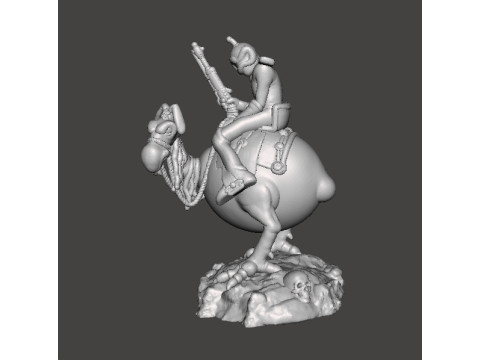 WIZARDS NECRON99 PEACE ON HORSE MINIATURE MODEL FANTASY DND RPG 3Dプリントモデル