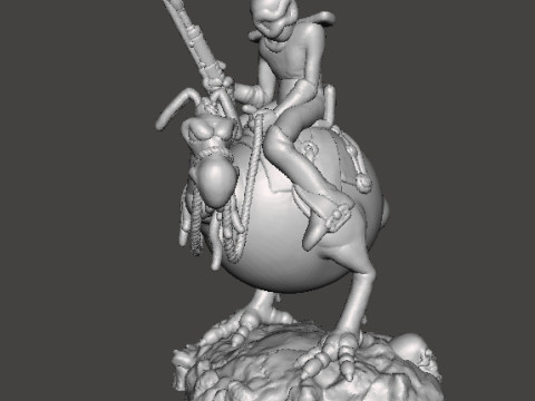 WIZARDS NECRON99 PEACE ON HORSE MINIATURE MODEL FANTASY DND RPG 3Dプリントモデル