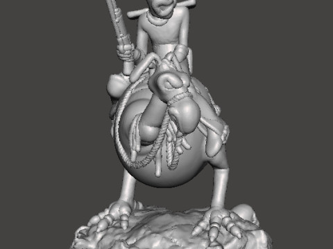 WIZARDS NECRON99 PEACE ON HORSE MINIATURE MODEL FANTASY DND RPG 3Dプリントモデル