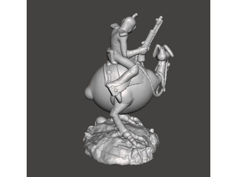 WIZARDS NECRON99 PEACE ON HORSE MINIATURE MODEL FANTASY DND RPG 3Dプリントモデル