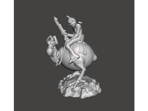 WIZARDS NECRON99 PEACE ON HORSE MINIATURE MODEL FANTASY DND RPG 3Dプリントモデル