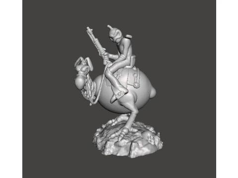 WIZARDS NECRON99 PEACE ON HORSE MODELLO IN MINIATURA FANTASY DND RPG Modello di stampa 3D