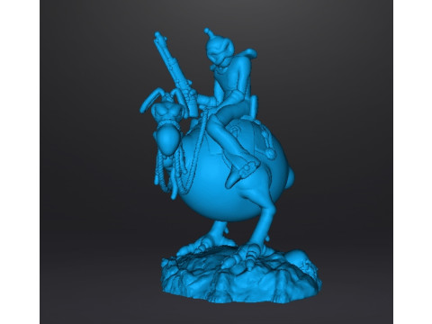 WIZARDS NECRON99 PEACE ON HORSE MINIATURE MODEL FANTASY DND RPG 3Dプリントモデル
