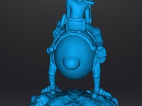 WIZARDS NECRON99 PEACE ON HORSE MINIATURE MODEL FANTASY DND RPG 3Dプリントモデル