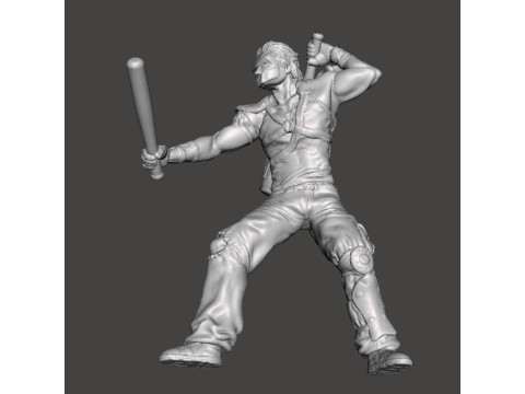 CASEY JONES MINIATURE MODEL FOR FANTASY GAMES RPG DND 3Dプリントモデル