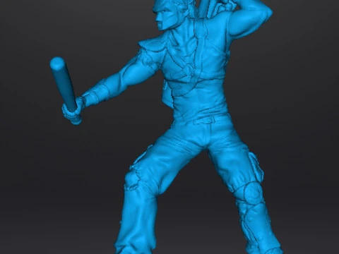 MODELO EM MINIATURA DE CASEY JONES PARA JOGOS DE FANTASIA RPG DND Modelo de Impressão 3D