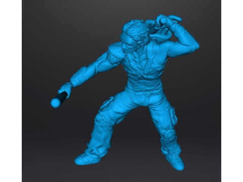CASEY JONES MINIATURE MODEL FOR FANTASY GAMES RPG DND 3Dプリントモデル