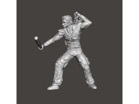 CASEY JONES MINIATURE MODEL FOR FANTASY GAMES RPG DND 3D Принт Модель