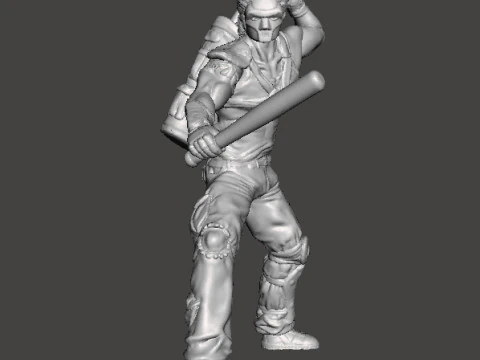 MODELO EM MINIATURA DE CASEY JONES PARA JOGOS DE FANTASIA RPG DND Modelo de Impressão 3D