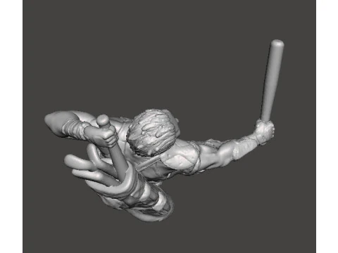 MODELO EM MINIATURA DE CASEY JONES PARA JOGOS DE FANTASIA RPG DND Modelo de Impressão 3D