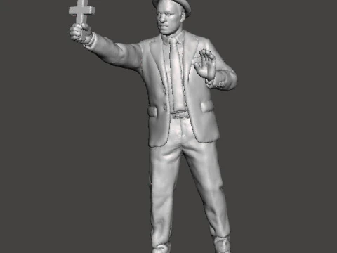 KOLCHAK NIGHT STALKER MINIATURE MODEL FOR FANTASY OR HORROR GAMES RPG DND 3D Print Model