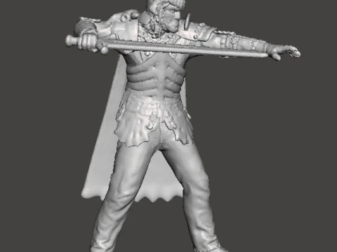 EVIL ASH MINIATURE MODEL FOR FANTASY OR HORROR GAMES RPG DND 3D Print Model