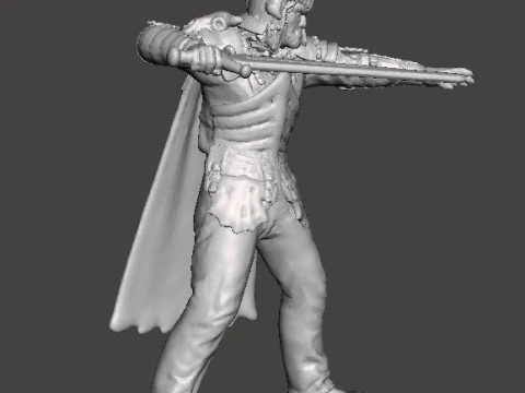 EVIL ASH MINIATURE MODEL FOR FANTASY OR HORROR GAMES RPG DND 3D Print Model