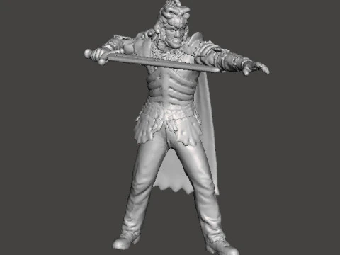 EVIL ASH MINIATURE MODEL FOR FANTASY OR HORROR GAMES RPG DND 3D Print Model