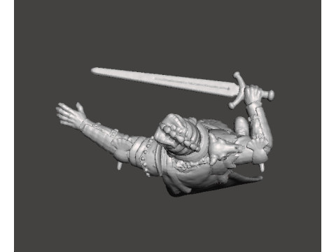 EVIL ASH MINIATURE MODEL FOR FANTASY OR HORROR GAMES RPG DND Modelo de Impressão 3D