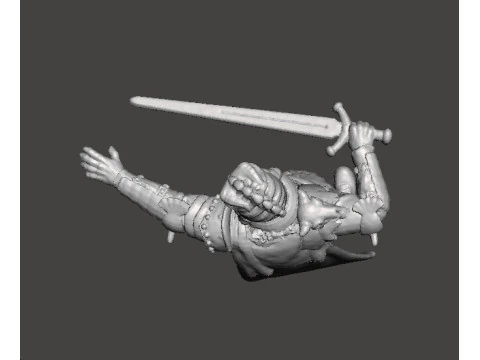 EVIL ASH MINIATURE MODEL FOR FANTASY OR HORROR GAMES RPG DND 3D Print Model